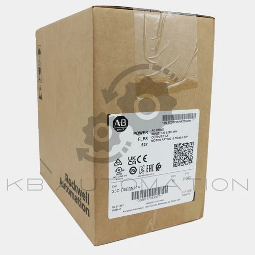 Inversor de frequência PowerFlex 527 CA 25C-D2P3N114, trifásico, entrada de 380-480 VCA, 2,3 A, saída de 0,75 kW (1 PS)