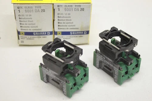 2x QUADRADO 1 9001 DA 20 Kontaktblock Schaltansatz 1 9001 DA20 OVP