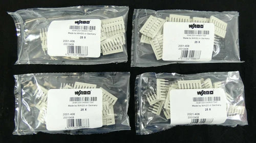 100 St¨¹ck WAGO Kammbr¨¹cker L-Grau | 8-Fach | 2001-408 | 20010408 | NEU in OVP