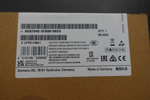 New Siemens 6GK7542-5FX00-0XE0 CP 1542-5 156GK7 542-5FX00-0XE0