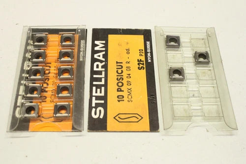 13x STELLRAM S2F  SCMX 09 04 08 FN S2F P20 Wendeschneidplatten S2F 090408