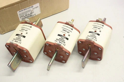 3 x Jean M¨¹ller N3016907 630A NH3 500V NH fuse block original packaging