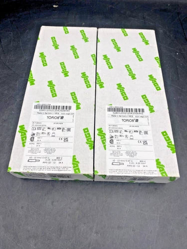 1pc x 100 WAGO 2002-1204 BORNE DE PASSAGE POUR 2 CONDUCTEURS