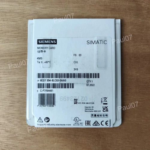 New Siemens 6ES7954-8LC03-0AA0 6ES7 954-8LC03-0AA0 SIMATIC S7 memory card 4MB