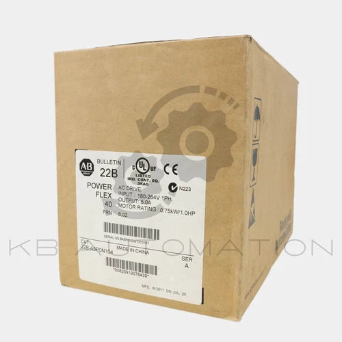 22B-A5P0N104 PowerFlex 40 AC Drive, 1PH, 200-240V, 5A bei 0,75kW (1PS)