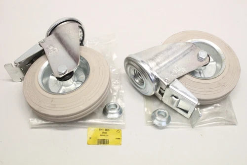 2x LAG 694-8835 ?125mm 120kg Gummi Bremse Lenkrolle Rad Stahl 6948835 OVP