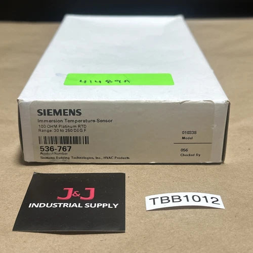NEW IN BOX- Siemens Immersion Temperature Sensor 536-767 30/250¡ãF || WARRANTY!