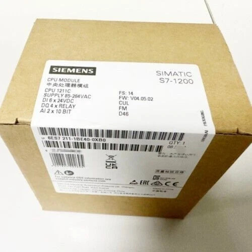 New Siemens 6ES7211-1BE40-0XB0 6ES72111BE400XB0 SIMATIC S7-1200 CPU 1211C