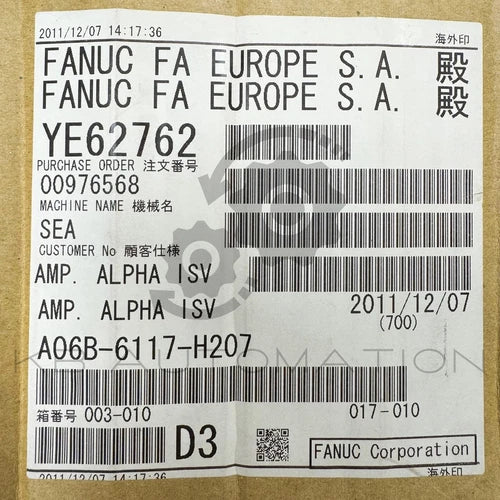 M¨®dulo servo amplificador A06B-6117-H207 Fanuc ¦ÁiSV 40/40, HRV2/3, interface FSSB