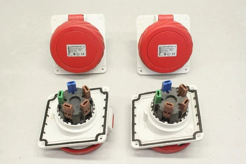 4x SCHNEIDER ELECTRIC CEE Anbausteckdosen Schneidklemmen 16A 3p+N+E 380-415 V AC