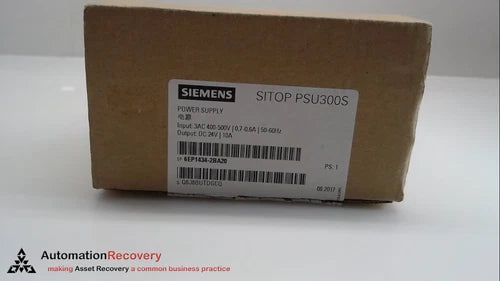 SIEMENS 6EP1323-2BA20, SITOP PSU300S 24 V/10 STABILIZED POWER SUPPLY, NE #276839