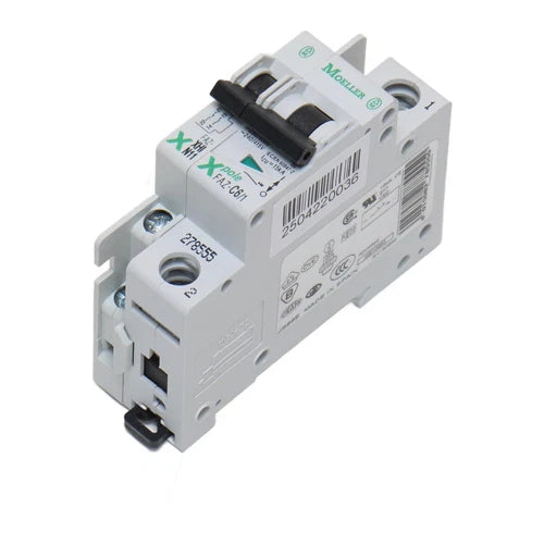 278555 FAZ-C6/1 + 286054 FAZ-XHIN11 MOELLER, Circuit Breaker Effect MCB 1P 6A...
