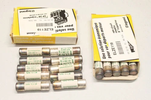 20x LEGRAND ELZE119 Zylindersicherung accompagnament 20A 400V  OVP