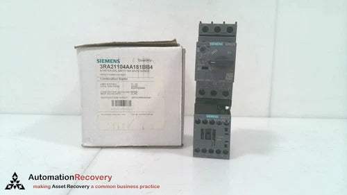 SIEMENS 3RA21104AA181BB4, SIRUS COMBINATION STARTER, NEW #325947