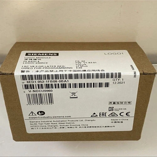 New Siemens 6ED1052-1FB08-0BA1 LOGO 230RCE logic module 6ED1 052-1FB08-0BA1