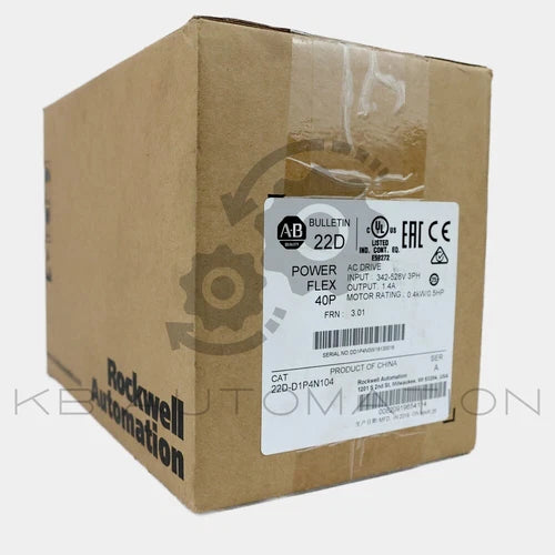 (NEU) 22D-D1P4N104 PowerFlex 40P AC Drive, 380-480V, 3PH, 1.4A, 0.4kW (0.5PS)