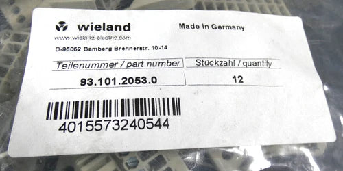 12 St¨¹ck | Wieland 93.101.2053.0 | Klemmbock / Conn. Terminal Block