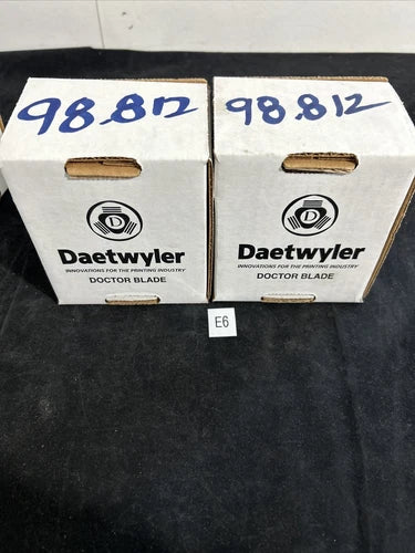 (2) NEW GENUINE DAETWYLER FACTORY BOX DOCTOR BLADE 98.812 FAST SHIPPING!
