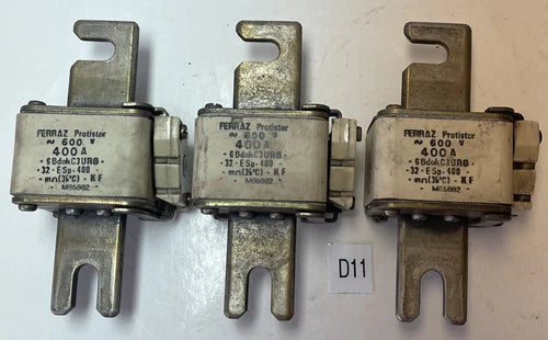 (3) FERRAZ SHAWMUT Protistor Fuse ~600V 400A | 6BdokC3URG | 32ESp400 | Warranty!