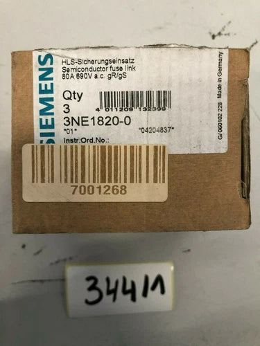 Siemens Sitor 3NE1820-0 80A HLS Sicherungseinsatz 690V