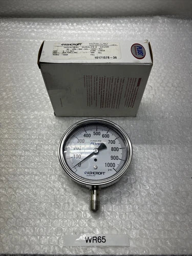 ** New In Box Ashcroft Duralife  8930 Pressure Gauge 1000 PSI Fast Shipping #