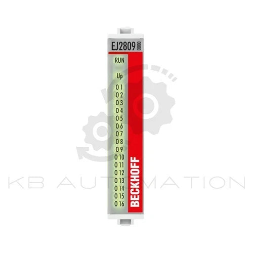 M¨®dulo plug-in Beckhoff EJ2809 EtherCAT, sa¨ªda digital de 16 canais, 24V DC, 0,5A