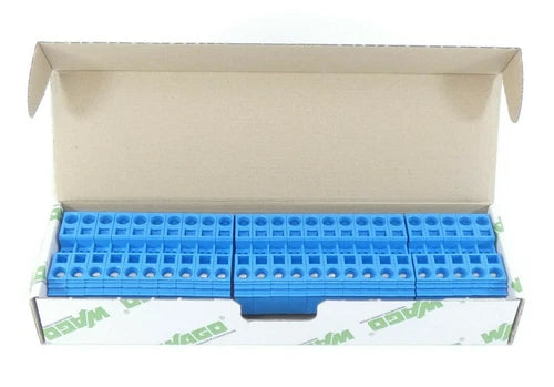 25 St¨¹ck WAGO 2-Leiter Durchgangsklemme 283-604 | azul | NEU em OVP