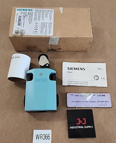 *NEW* Siemens 3SE5 122-0CE01 Limit Switch w/ Roller Actuator Plunger + Warranty!