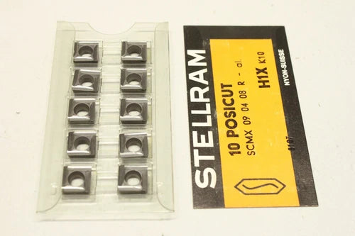 10x STELLRAM H1X K10 SCMX 09 04 08 R - al Wendeschneidplatten H1XK10 OVP