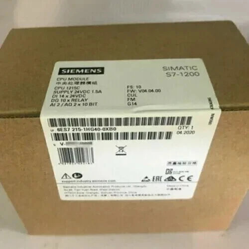 New Siemens 6ES7215-1HG40-0XB0 6ES7 215-1HG40-0XB0 SIMATIC S7-1200 CPU 1215C