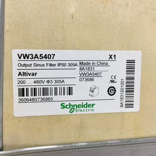 施耐德电气 VW3A5407 输出正弦滤波器 IP00 305A Altivar 全新 NFP 密封