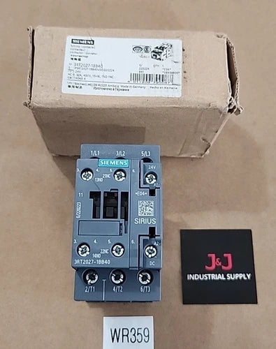 *BRAND NEW* Siemens 3RT2027-1BB40 SIRIUS 3-Pole Contactor 24Vdc 32A + Warranty!