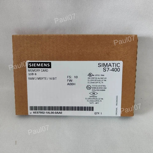 New Siemens 6ES7952-1AL00-0AA0 6ES7 952-1AL00-0AA0 RAM Memory Card for S7-400