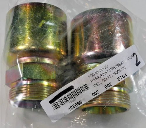 2 St¨¹ck Parker Parkrimp CEL Schlaucharmatur DN32 | 1D048?35?20 | Pressarmatura