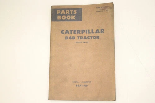 1986 Catepillar Cat Parts Book D4D Tractor Parts Lot UEE0006S