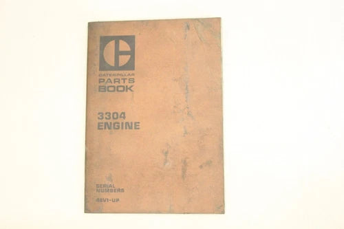 1974 Catepillar Cat Parts Book 3304 Engine Parts Lot UEH0826S