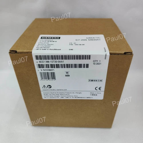 New Siemens 6ES7288-1ST20-0AA1 SIMATIC S7-200 SMART CPU ST20 6ES7 288-1ST20-0AA1