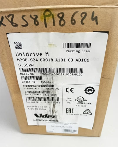 Leroy Somer / Nidec Unidrive M200-024 00018 A101 03 AB100 NEU OVP Siegel offen