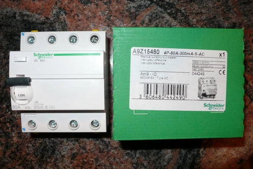 INTERRUPTEUR DIFFERENTIEL TETRA 80A 300mA SELECTIF SCHNEIDER ELECTRIC TRIPHASE+N