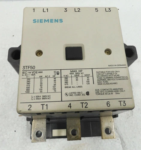 3TF50, SIEMENS, 415v 50Hz