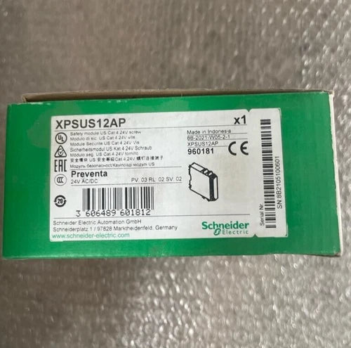 Schneider Electric, XPSUS12AP, Preventa 24V AC/DC Safety module US Cat 4 screw