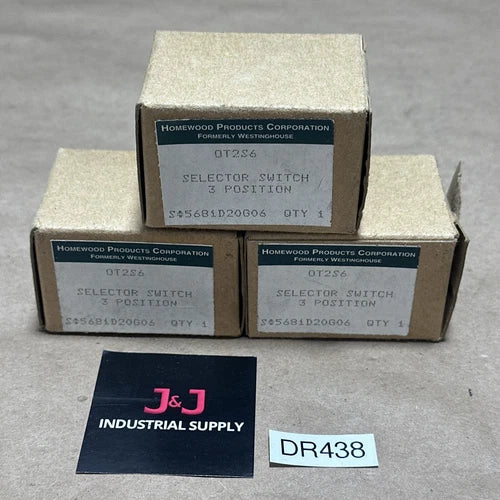 (3) NEW- Westinghouse / Homewood Products OT2S6 3-POS Selector Switch + WARRANTY
