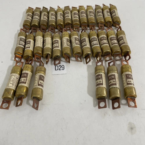 (30) BUSSMANN TRON KAC-20-20AMP, 600V FUSE FAST SHIPPING!+WARRANTY