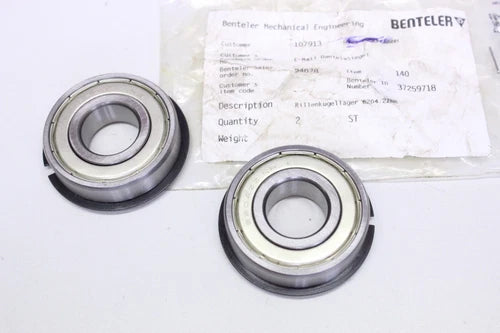2x BENTELER 37259718 6204 ZZNR  Ersatzteil LAger Kugellager Bearing  OVP