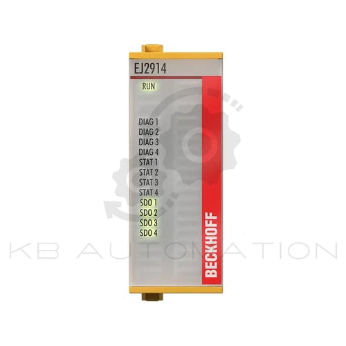 M¨®dulo plug-in EJ2914 Beckhoff EtherCAT, sa¨ªda digital de 4 canais, TwinSAFE