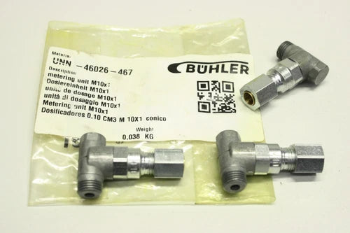 3x B?HLER UNN-46026-467 T Verschraubung Dosiereinheit M10x1  UNN46026467 OVP