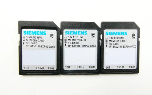 3x SIEMENS SIMATIC HMI 6AV2181-8XP00-0AX0 (512MB) MEMORY CARD - set of 3