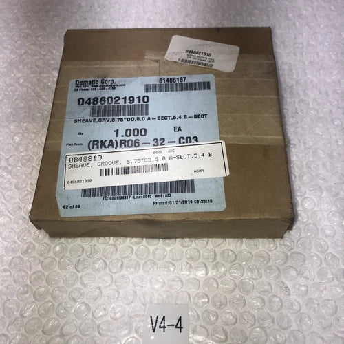 **FACTORY SEALED BALDOR DODGE  SHEAVE GROOVE 5.75¡± OD,5.0 A-SECT 5.4 B #