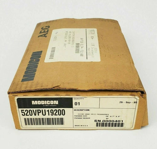 Schneider MODICON AEG 520VPU19200 Micro Handheld Programmer, New