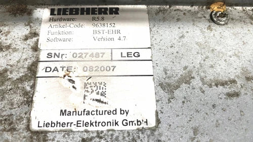 Controlador Liebherr 9638152 R5.8 BST-EHR